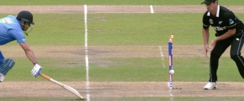 MS Dhoni's international career came to an end courtesy of this run-out. (Photo: Twitter)