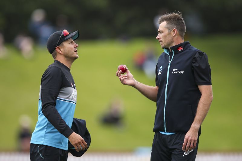 Neil Wagner (L) and Tim Southee