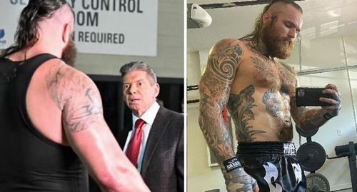 Braun Strowman and Vince McMahon; Aleister Black