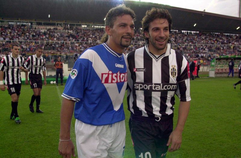 Roberto Baggio and Alessandro Del Piero