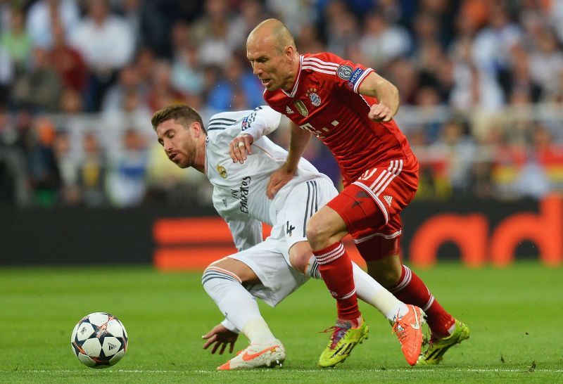 Sergio Ramos scored two crucial goals against Bayern Muenchen