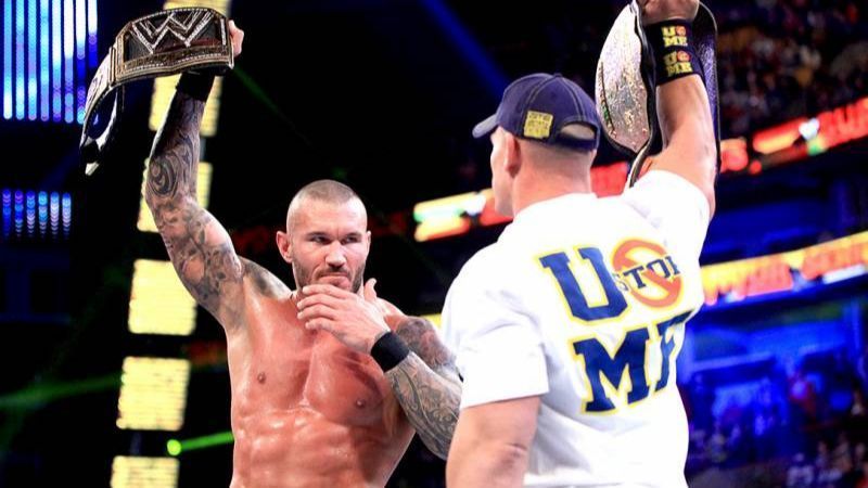 Randy Orton defeated John Cena in a World Championship unification match at WWE TLC 2013