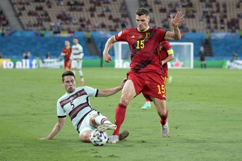 Meunier (right) kept his Portuguese counterpart Guerreiro (left) in check