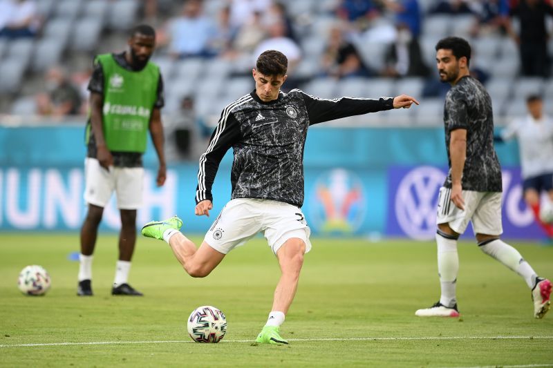 Kai Havertz training with Germany ahead of their EURO 2020 clash against France