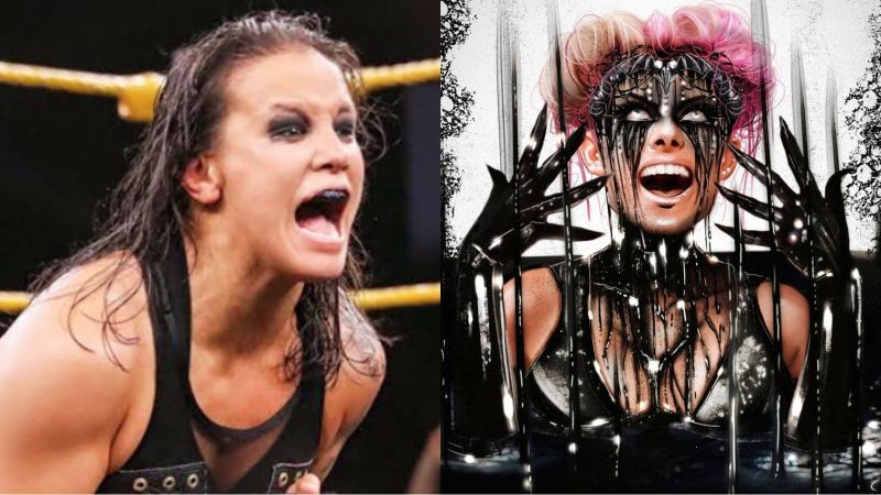 Shayna Baszler; Alexa Bliss (Art credit: @MelColemanArt - Twitter)