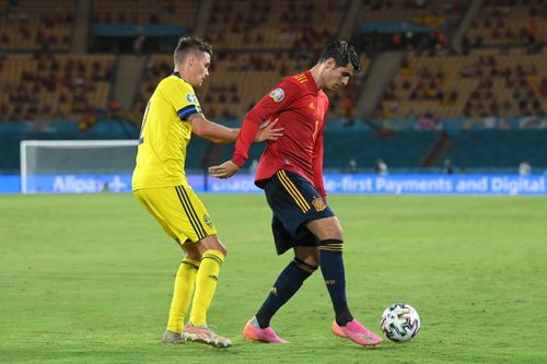 Spain's Alvaro Morata was unable to convert the best chance of the game as Sweden held on for a 0-0 draw in Euro 2020