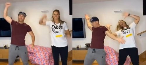 David Warner dancing with his wife. Pic Courtesy: DavidWarner31 Instagram