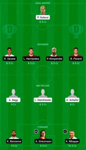 Hungary (HUN) vs France (FRA) Dream11 Suggestions