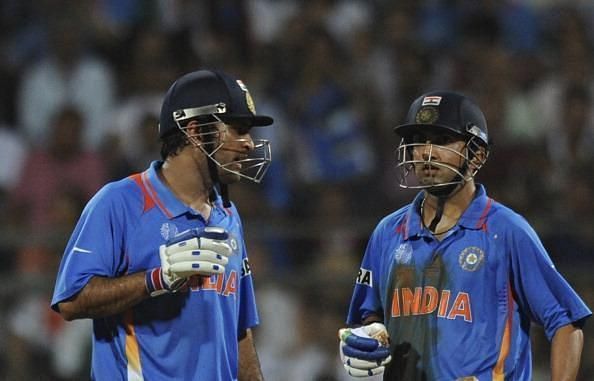 MS Dhoni and Gautam Gambhir's knocks helped India win the 2011 World Cup final (Source: Twitter)