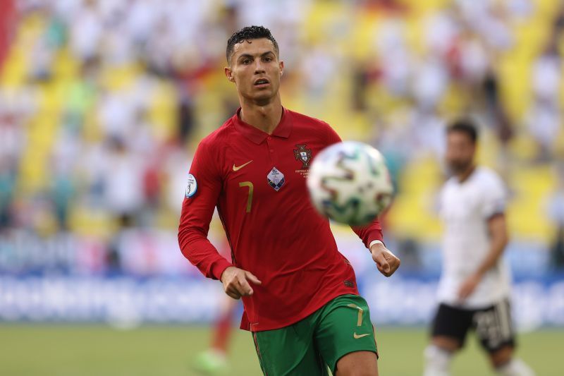 Cristiano Ronaldo in action for Portugal at Euro 2020