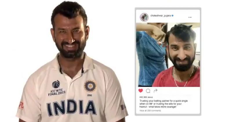 Cheteshwar Pujara was unhappy with his haircut during the lockdown. Pic Credits: ICC