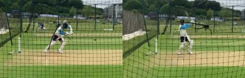 Ajinkya Rahane batting in the nets. Pic: Ajinkya Rahane/ Instagram