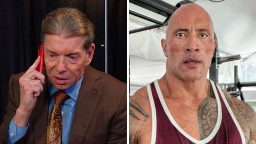 Vince McMahon (left); The Rock (right)