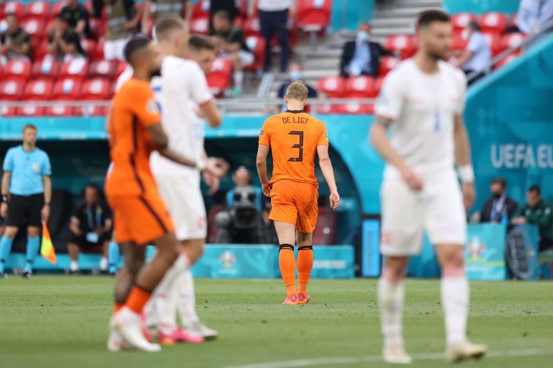 Matthijs de Ligt was sent off against Czech Republic at Euro 2020