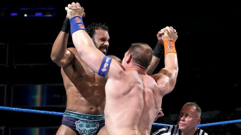 John Cena defeated Jinder Mahal on WWE SmackDown in 2017