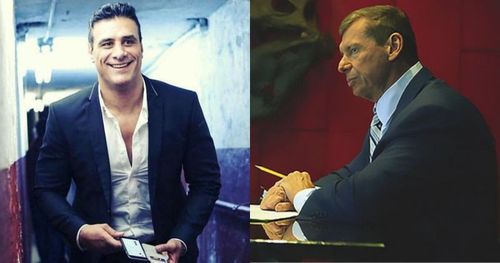 Alberto Del Rio and Vince McMahon.