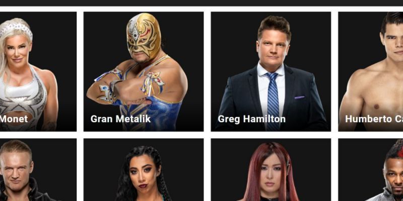 Greg Hamilton with others on the WWE Superstars page