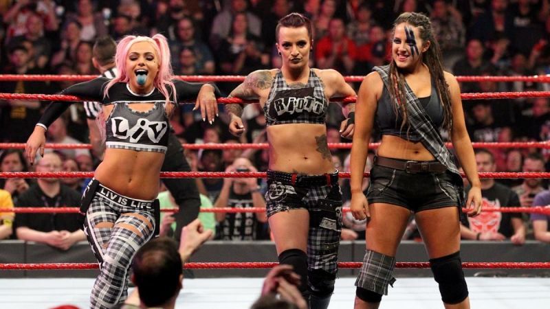 Liv Morgan, Ruby Riott, and Sarah Logan