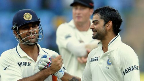 MS Dhoni (left) and Virat Kohli (Photo: AFP)