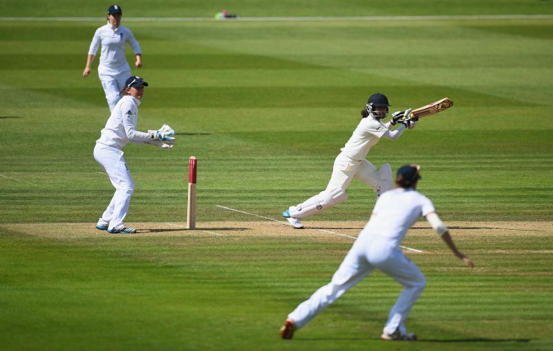 A snapshot from the 2014 Test between India Women and England Women