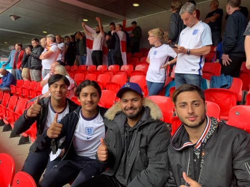 Rishabh Pant enjoyed the Euro 2020 football game between England and Germany in London (Source: Pant's Twitter handle)