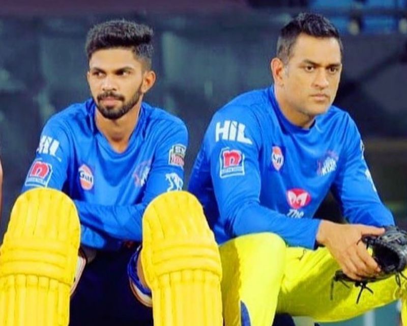 Ruturaj Gaikwad (L) and MS Dhoni