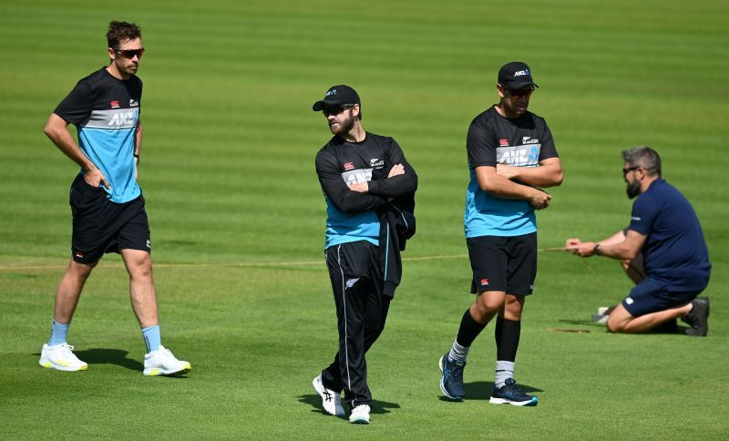 Kane Williamson (second from left) has a great record at Lord's