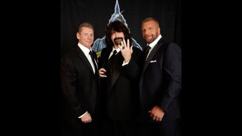 Vince McMahon, Mick Foley and Triple H