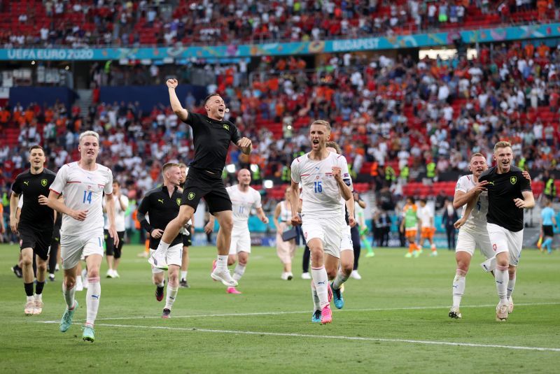 Czech Republic beat 10-men Netherlands to secure a spot in the quarter-finals of Euro 2020