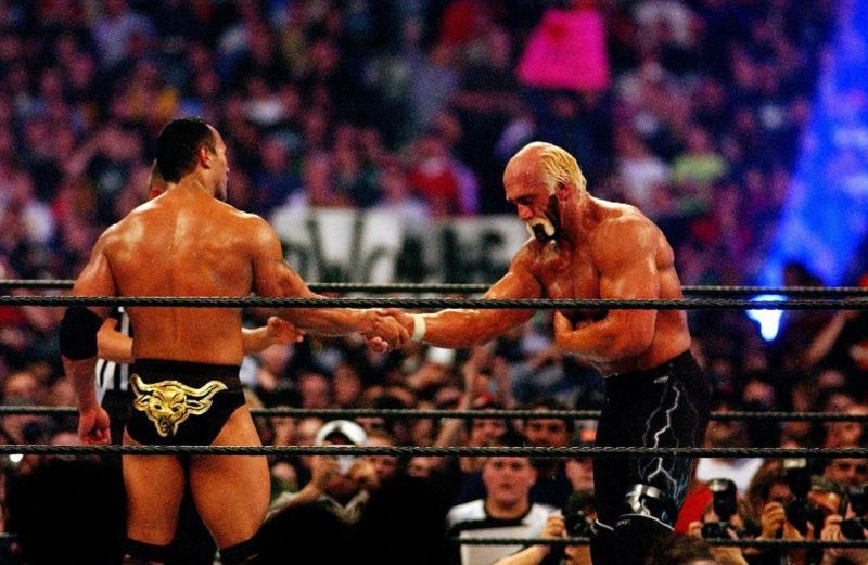 Hulk Hogan never defeated The Rock in singles competition