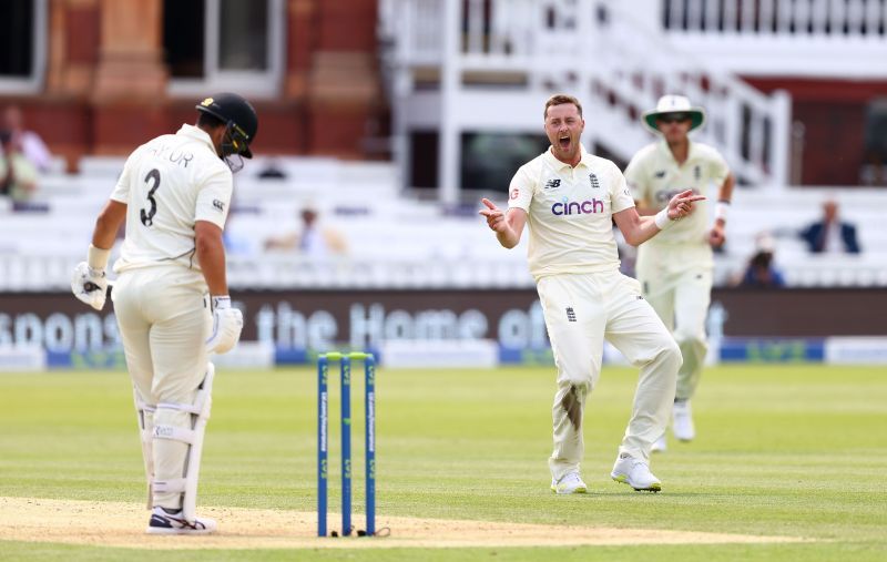 Ross Taylor was dismissed LBW by Ollie Robinson