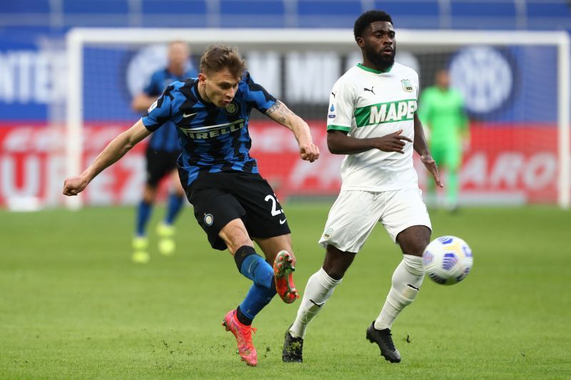 Barella is the engine of Inter Milan&#039;s midfield. (Photo by Marco Luzzani/Getty Images)