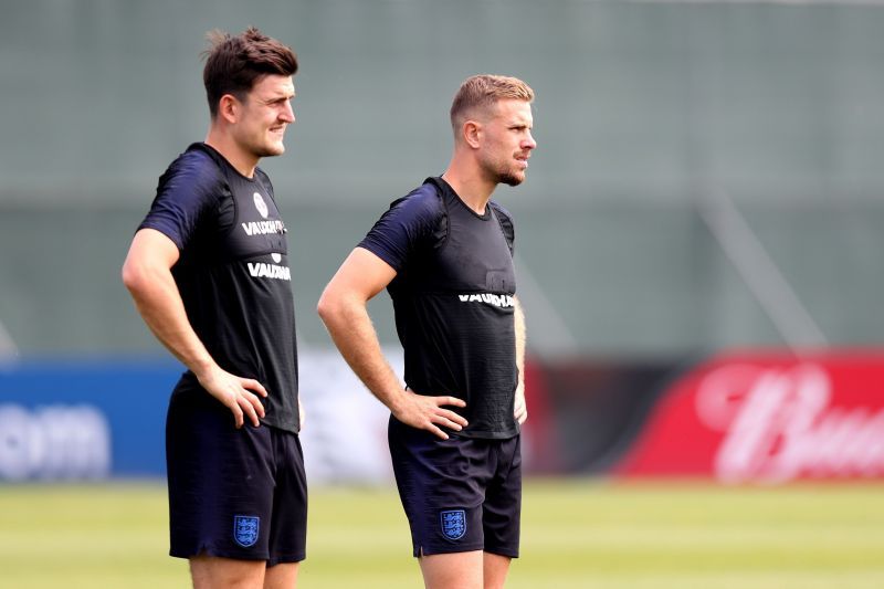 Harry Maguire and Jordan Henderson