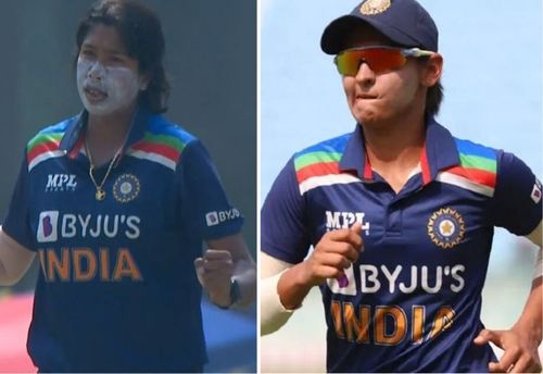 Jhulan Goswami (L) backed Indian vice-captain Harmanpreet Kaur to come good