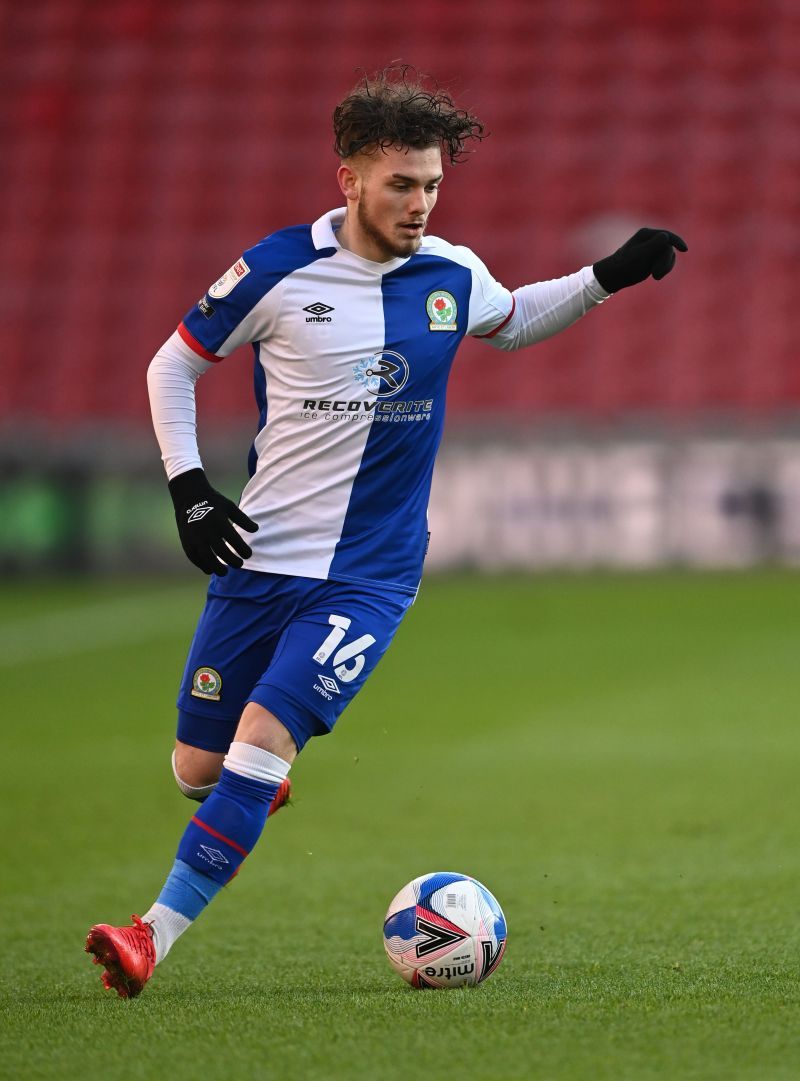 Harvey Elliott in action for Blackburn Rovers in the Sky Bet Championship