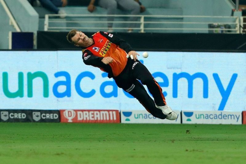 David Warner in action for Sunrisers Hyderabad in the IPL