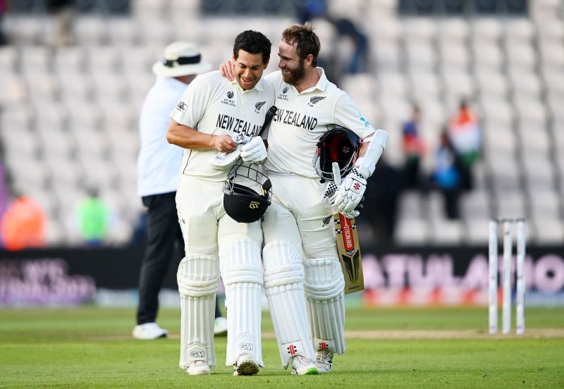 Ross Taylor and Kane Williamson after the WTC final win. Pic: Getty Images