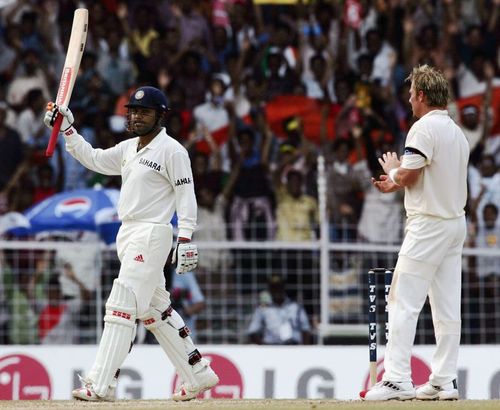 Virender Sehwag (left) and Shane Warne (right) during their playing days. Pic: Getty Images