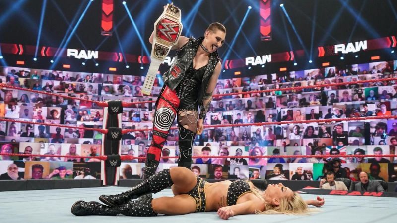 Rhea Ripley has to avenge her WrestleMania title loss against Charlotte Flair