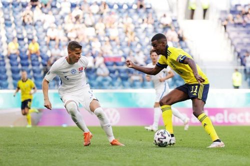 Alexander Isak was the 'Man of the Match' for Sweden against Slovakia.