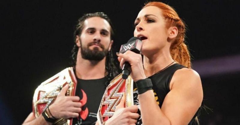 Seth Rollins and Becky Lynch