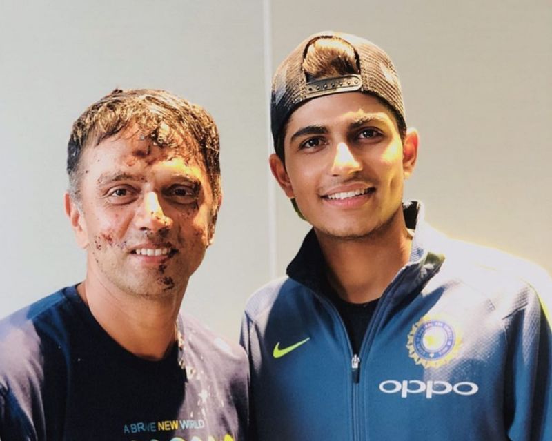 Rahul Dravid (L) alongside Shubman Gill (PC: Instagram))
