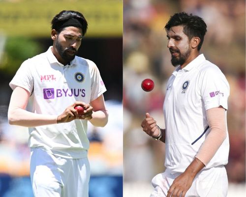 Mohammed Siraj (L) and Ishant Sharma