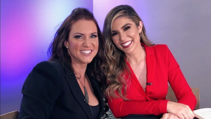 Stephanie McMahon and Cathy Kelly