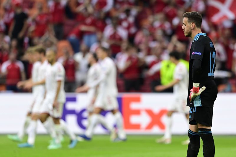 A disappointing outing in goal for Ward as Denmark dominated from start to finish