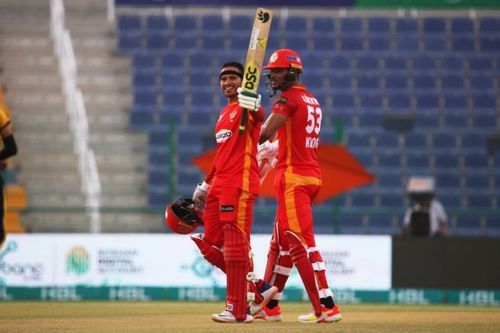 Usman Khawaja scored a hundred for Islamabad United against Peshawar Zalmi (Image credits Islamabad United/Twitter)