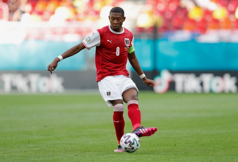 David Alaba in action against Ukraine