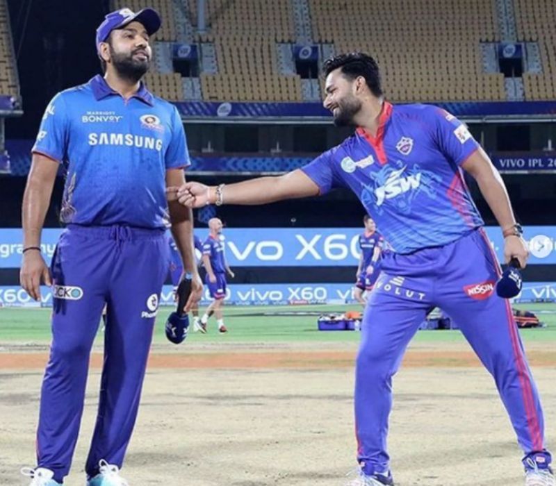 Rishabh Pant giving fitness tips to Rohit Sharma? Pic: Rishabh Pant/ Instagram