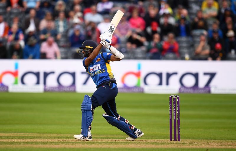 Dasun Shanaka in the 3rd England v Sri Lanka ODI