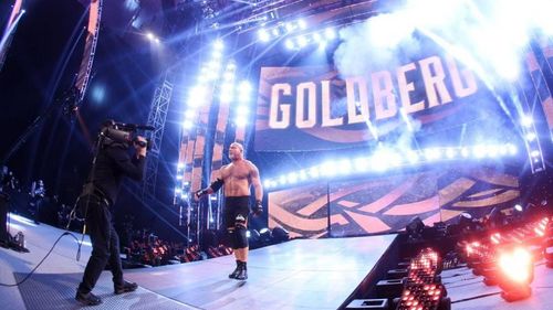 Goldberg making his entrance